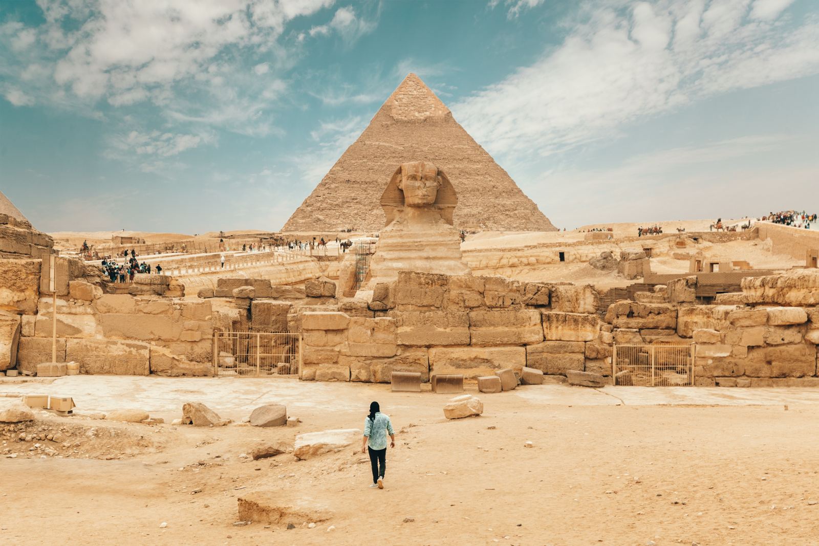 The Great Pyramid and Sphinx in Giza